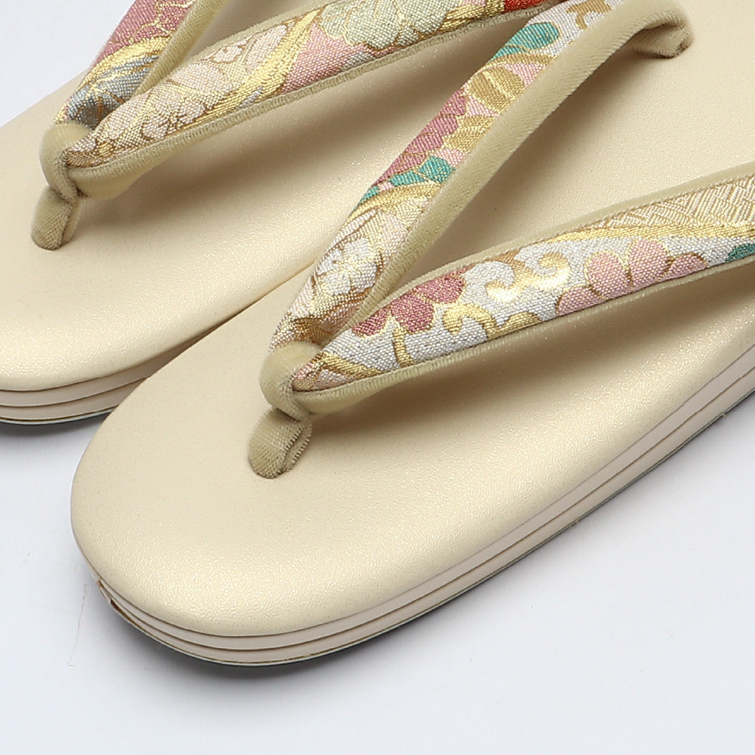 未使用品 草履 Sランク 礼装用 ポリエステル 和装小物 クリーム系 1243-00898