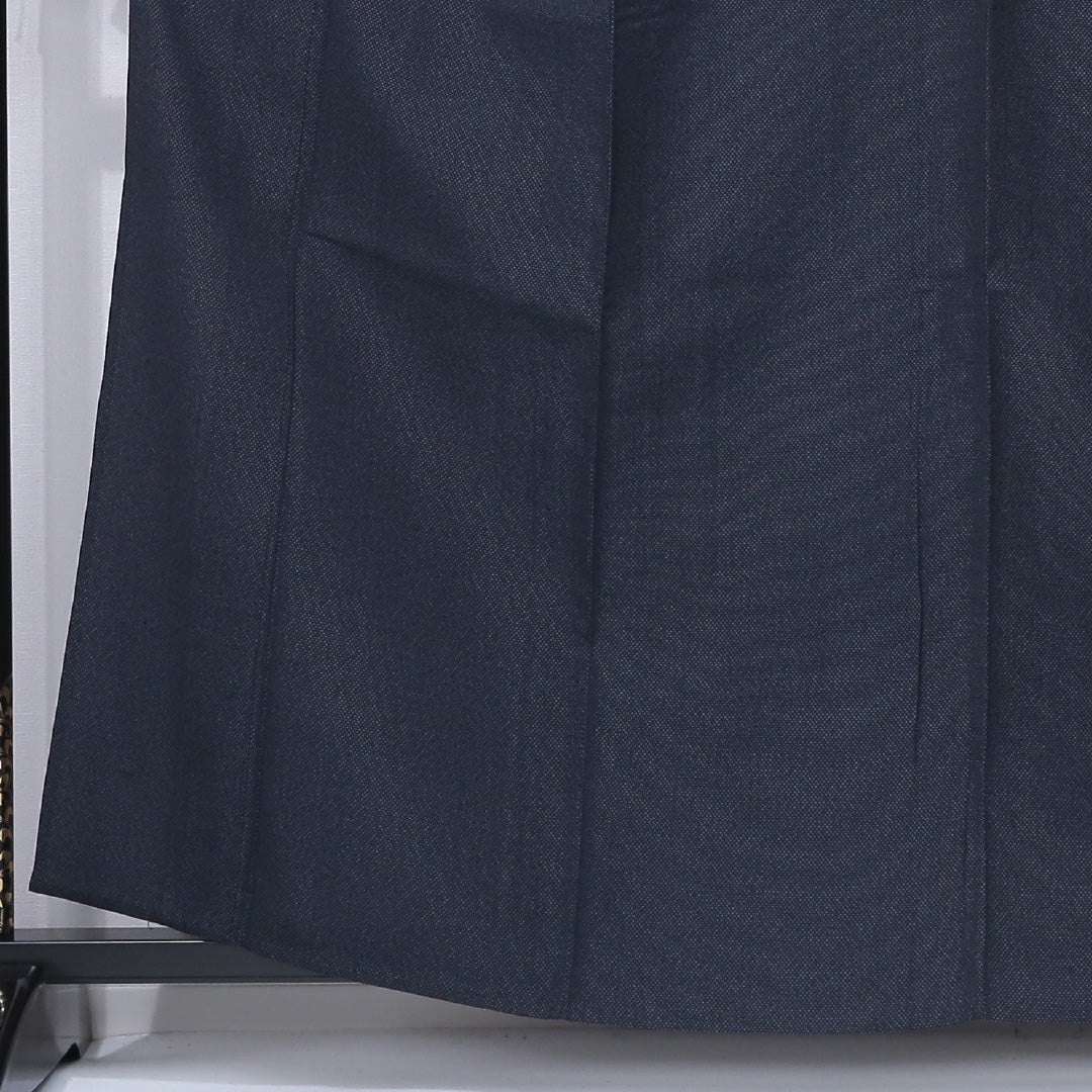 紬 単衣 身丈159cm 裄丈63cm 正絹 Bランク カジュアル 広衿 Mサイズ 無地 紺系 RP 1223-12335