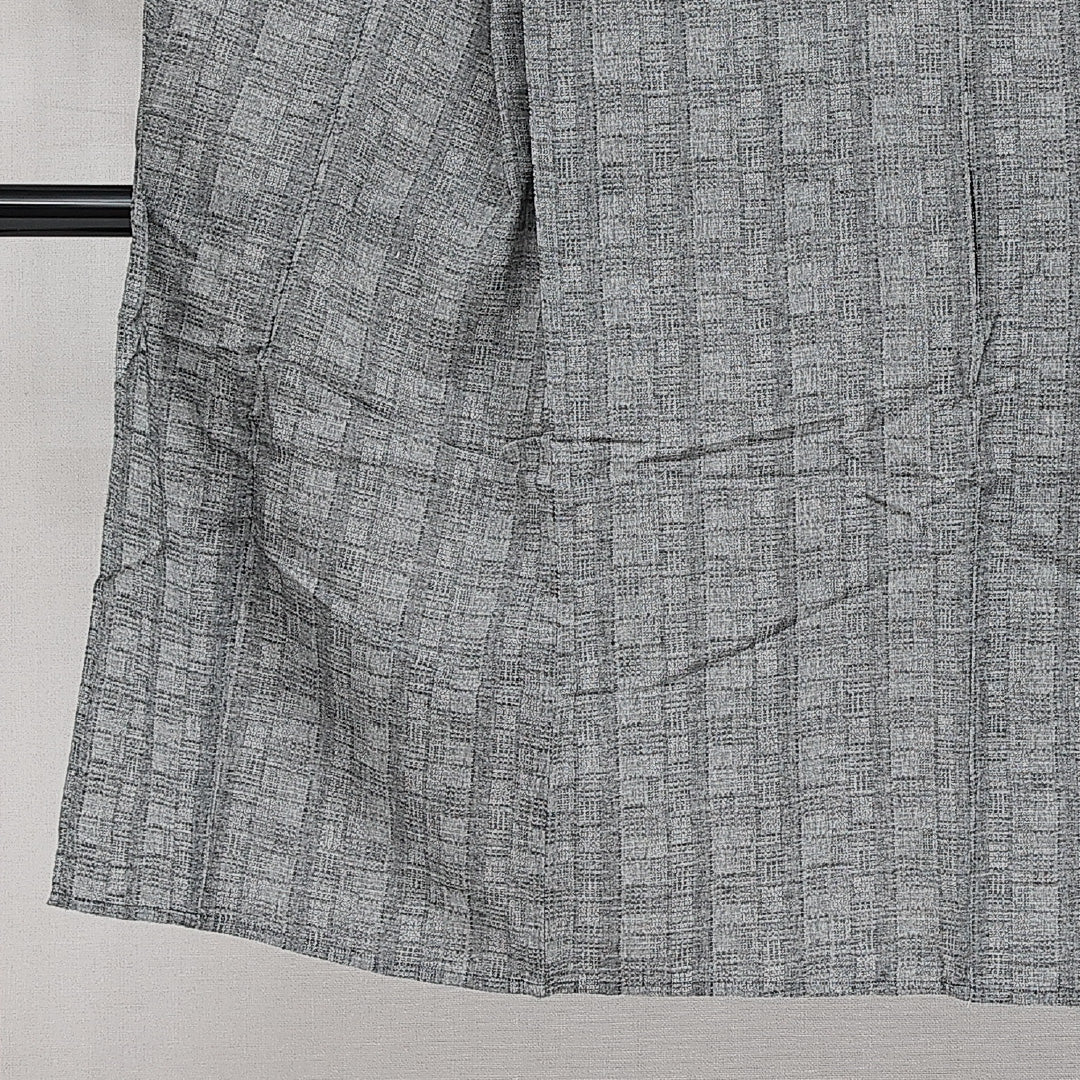 木綿の浴衣 男性用 夏物 洗える着物 夏物 身丈137cm 裄丈70cm 木綿 Aランク Sサイズ バチ衿 カジュアル 創作柄 グレー系 1219-14599