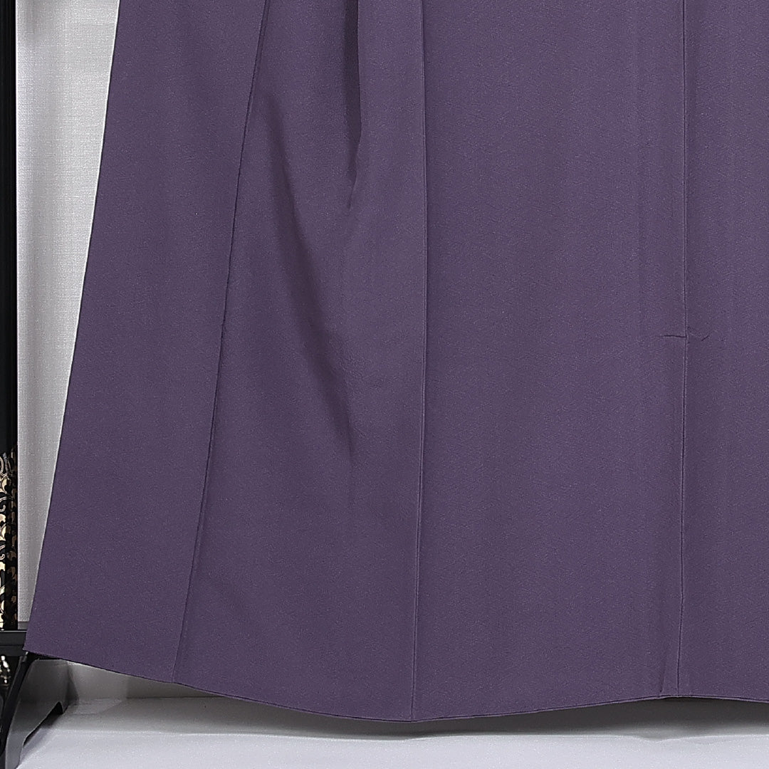 色無地 身丈161cm 裄丈64cm Aランク 袷 三つ紋 正絹 広衿 五三桐 1214-10177