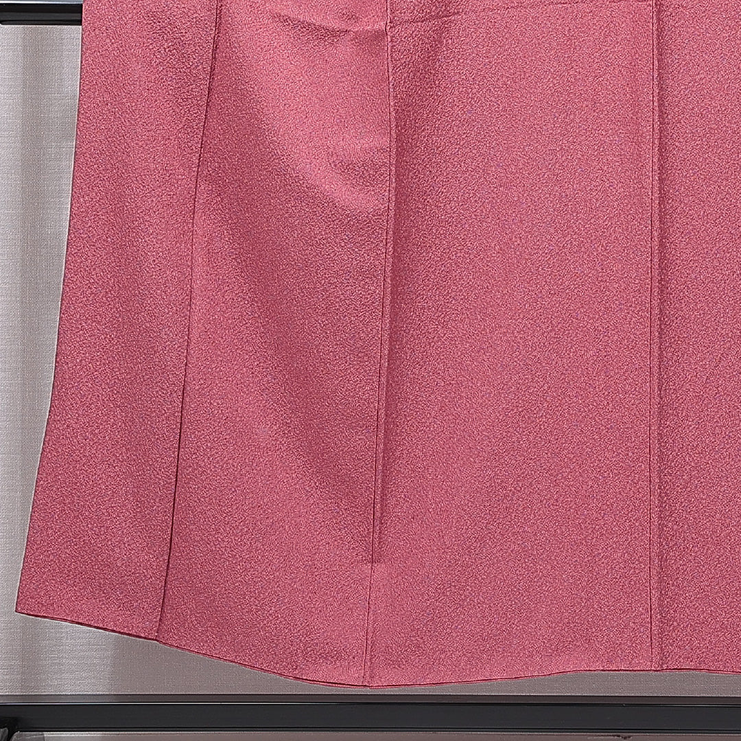 江戸小紋（鮫） 袷 身丈152cm 裄丈63cm 正絹 Cランク Sサイズ 広衿 インフォーマル 落款 ピンク系 1262-15634