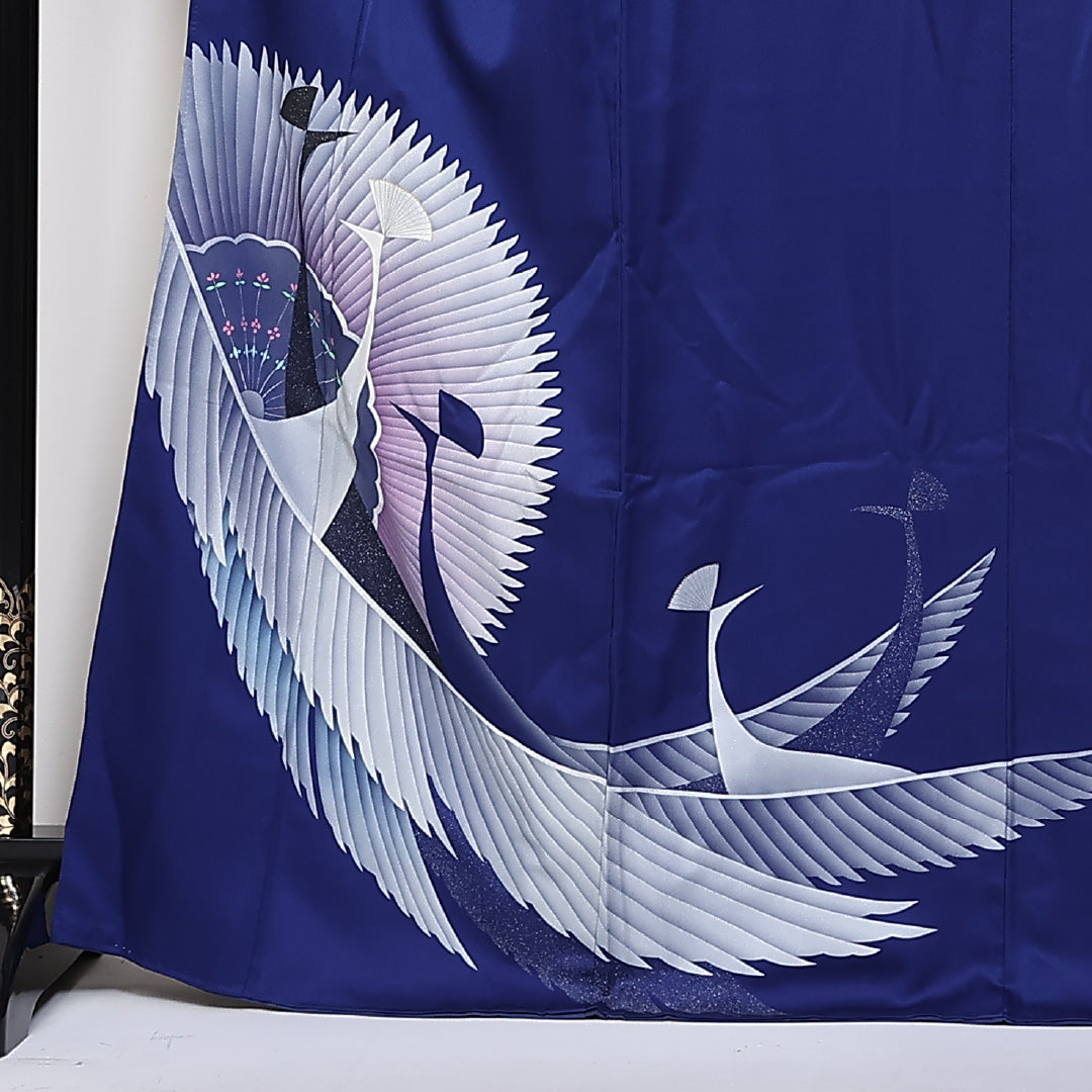 訪問着 袷 身丈167cm 裄66.5cm 正絹 孔雀 Bランク 1212-00699