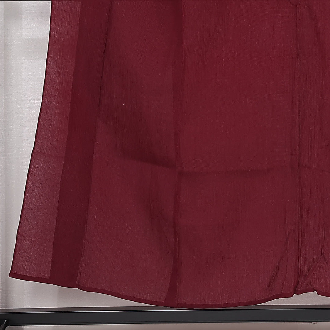 麻の紬 夏物 洗える着物 夏物 身丈153cm 裄丈59cm 麻 Aランク Sサイズ 広衿 カジュアル 無地 赤系 1216-10936