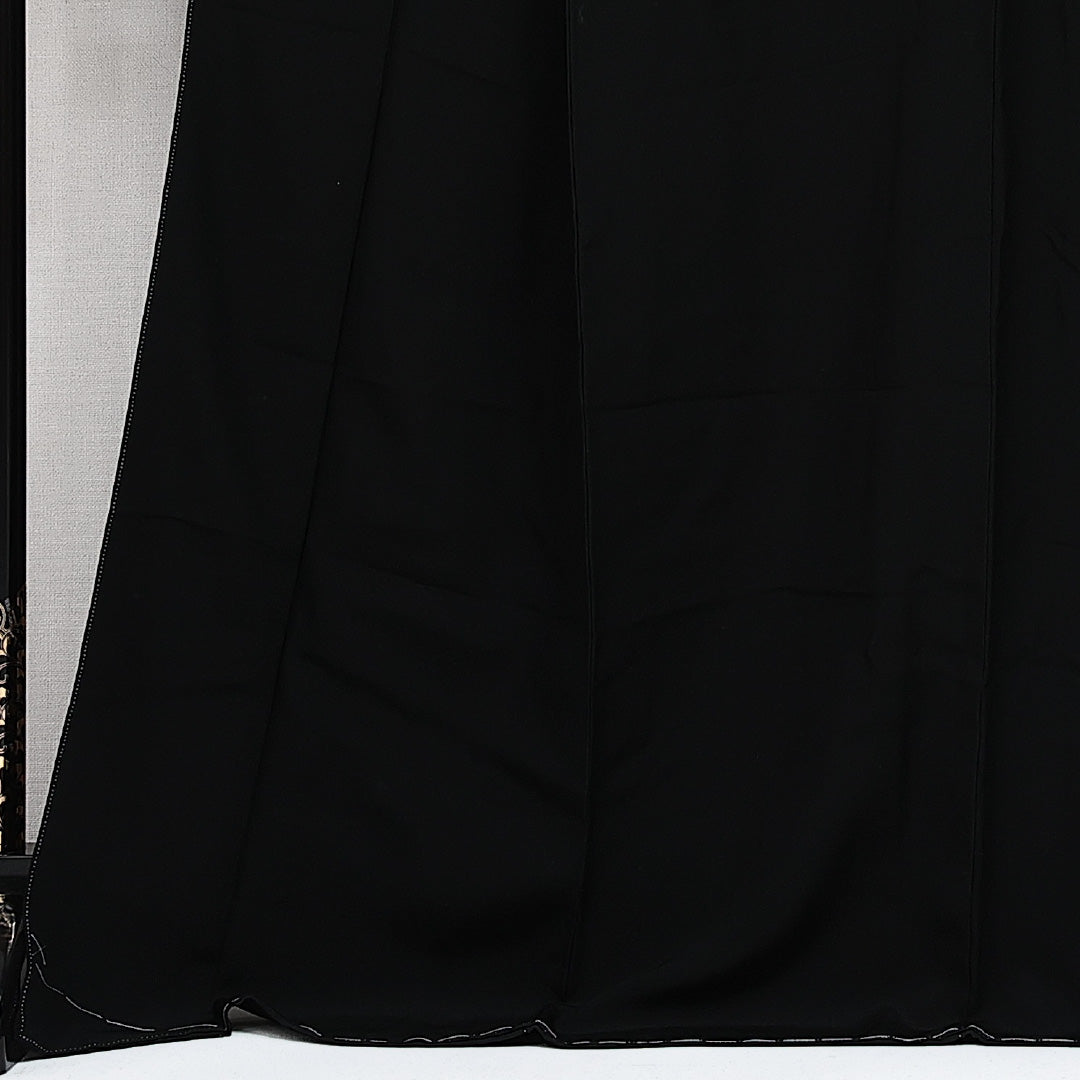 未使用品 黒紋付 五つ紋 蔦 身丈169cm 裄丈67cm Nランク 正絹 袷 広衿 XL しつけ糸 フォーマル 上品 厳か 黒系 1299-F0617