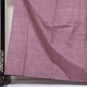 紬 単衣 身丈163cm 裄62.5cm 正絹 紫系 Sランク 無地 真綿紬 居敷当て 1216-00710-2420