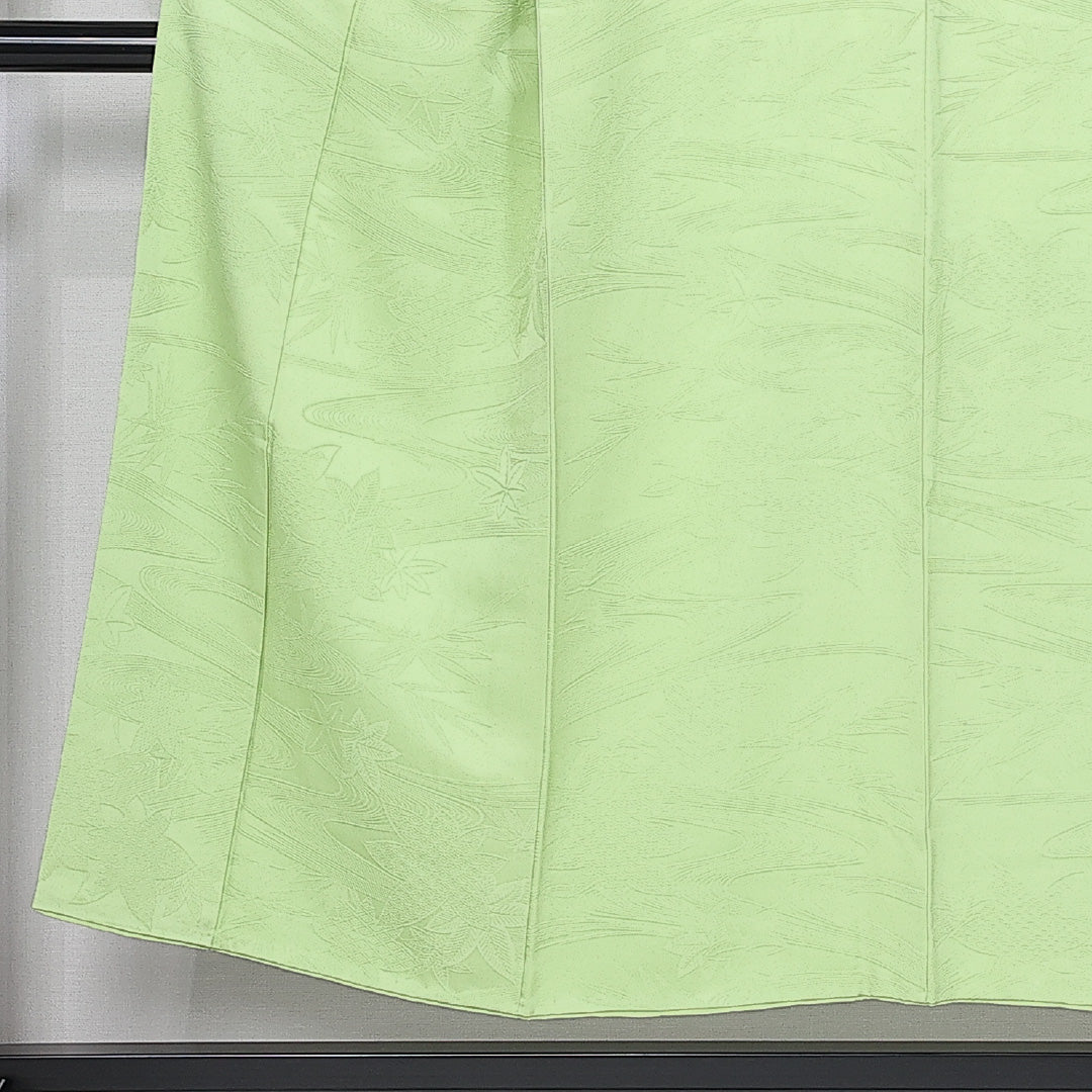 色無地 身丈150cm 裄丈62.5cm 正絹 Sランク 袷 広衿 地紋あり 1214-10339