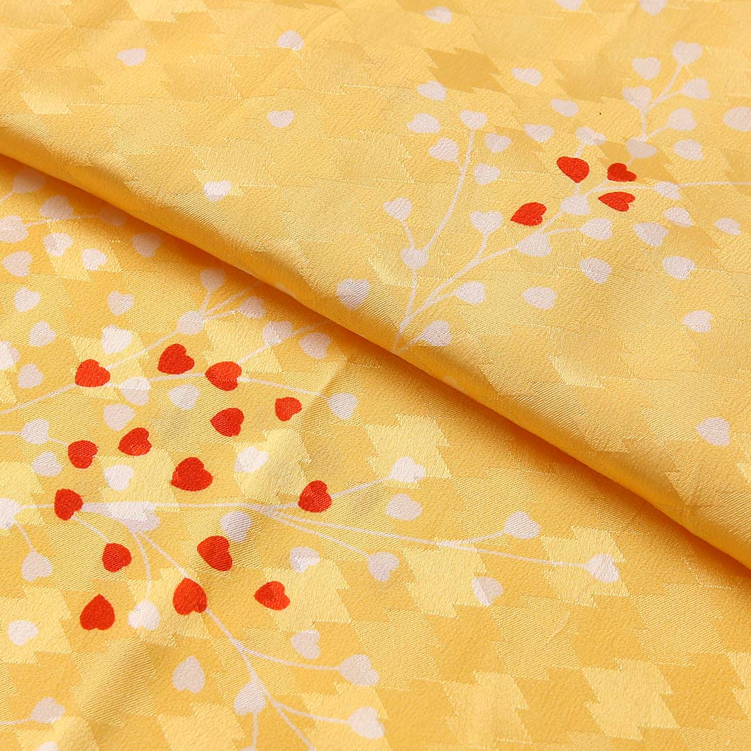 帯揚げ 綸子 ポリエステル Sランク 黄系 1230-00571