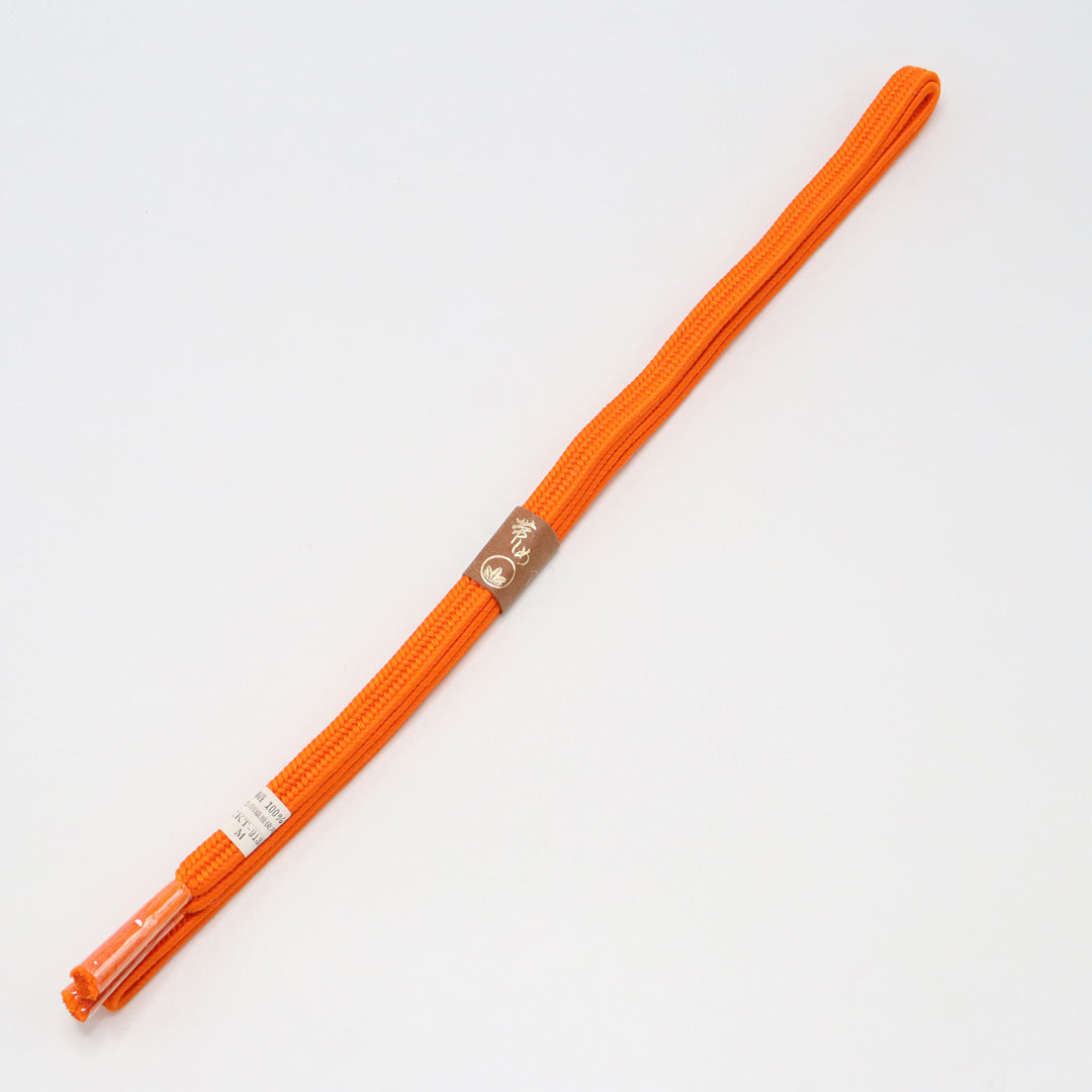 新古品 帯締め 正絹 Nランク 平組紐 平唐組 朱系 1236-01262