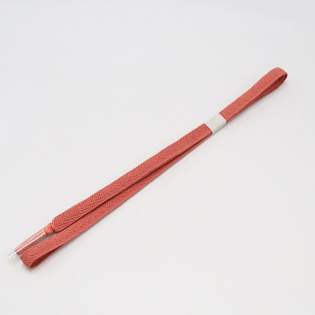 新古品 帯締め 正絹 Nランク 平組紐 笹浪組 茶系 1236-01101