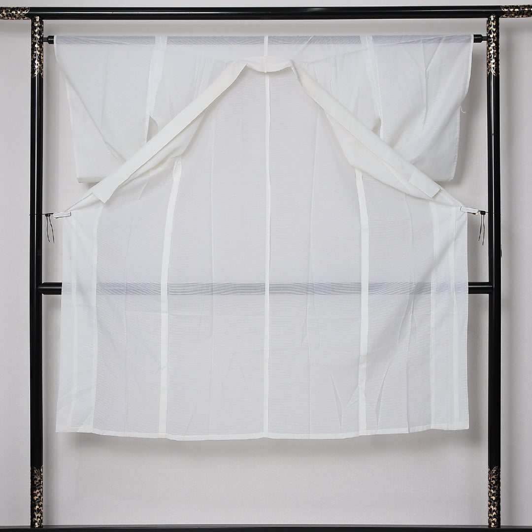 夏物 長襦袢 絽 身丈132cm 裄丈63cm 正絹 Cランク XLサイズ 白系 LP 1239-12671