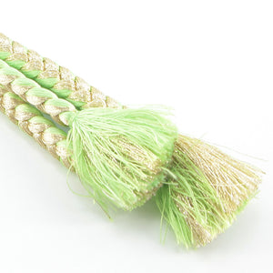 帯締め 丸組紐 正絹 緑系 礼装用 金糸 Aランク 和装小物 1221000382319