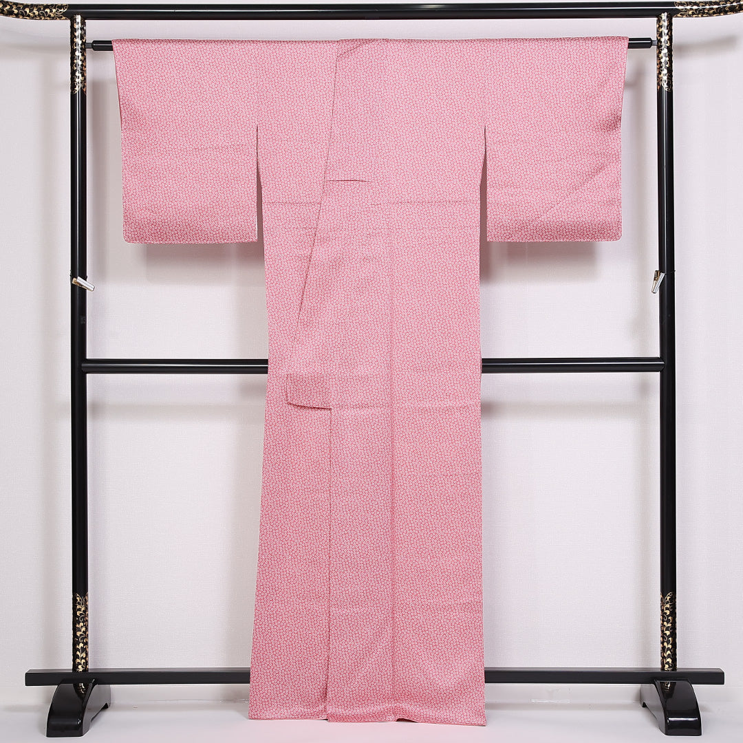 江戸小紋 身丈163cm 裄丈64cm Sランク 袷 正絹 広衿 小桜 しつけ糸 1262-10036