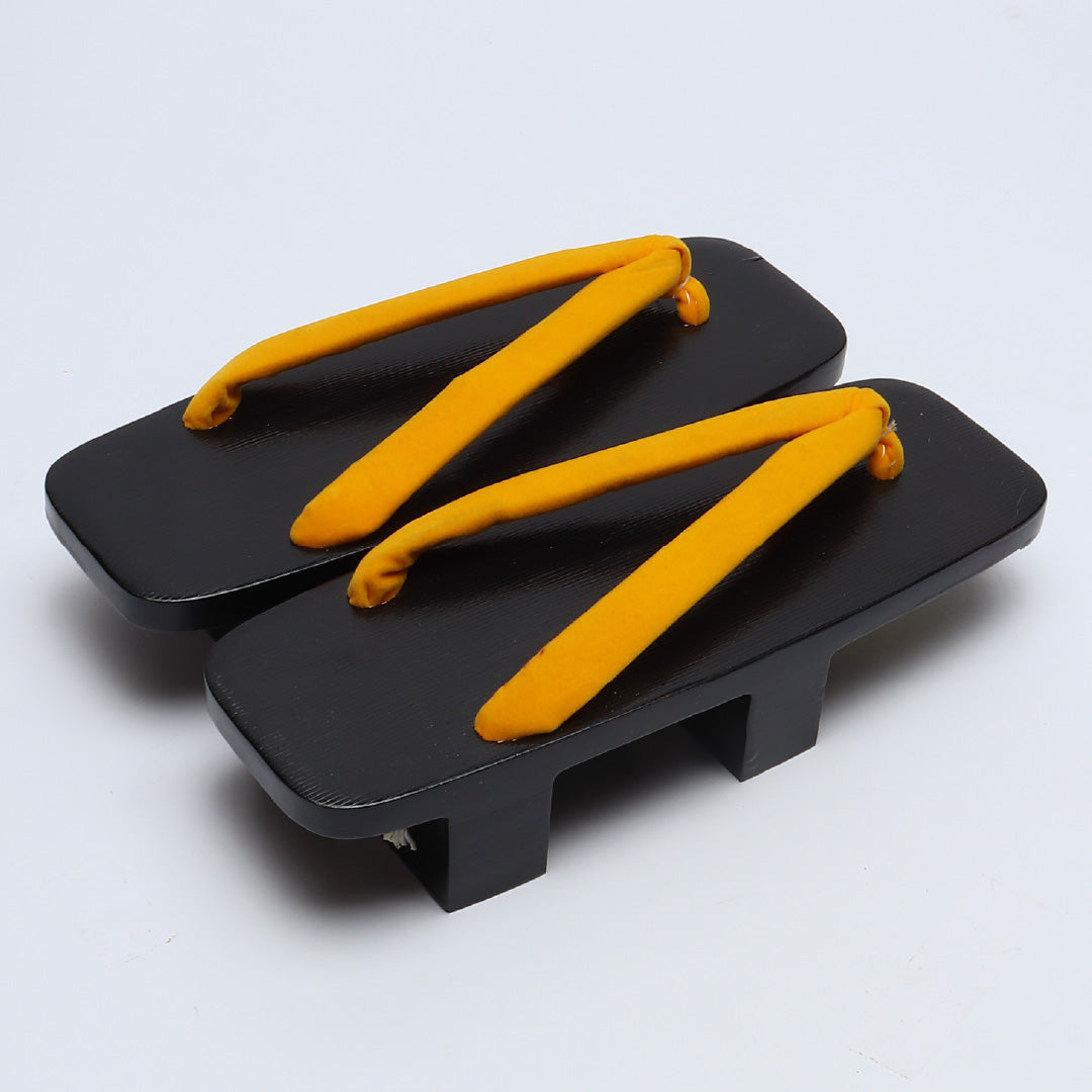 未使用品 夏物 下駄 カジュアル 木製 Sランク 和装小物 黒系 1244-00698