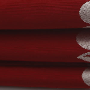 半幅帯 帯丈360cm リバーシブル 正絹 小袋帯 全通 仕立て上がり カジュアル Bランク 赤系 1225000177412