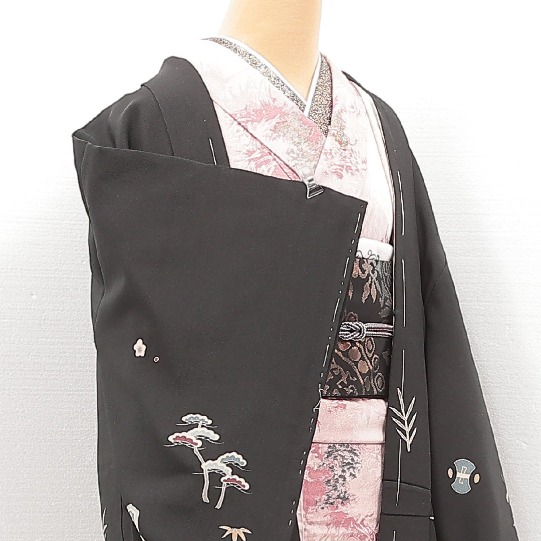 黒羽織 1233-17055 着付け