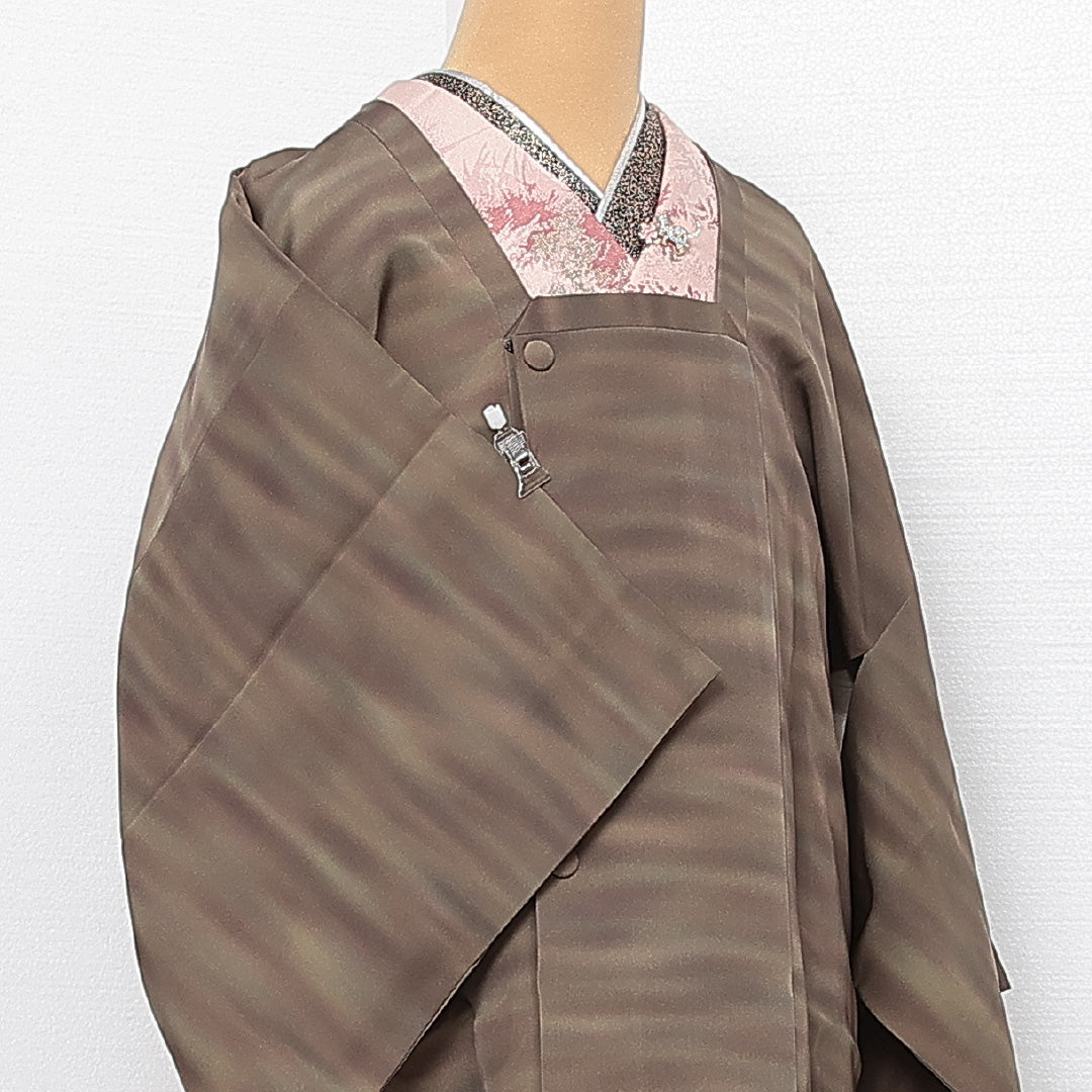 道行コート 袷 身丈87cm 裄丈64cm 正絹 Sランク XSサイズ 創作柄 緑系 RP 1237-13880