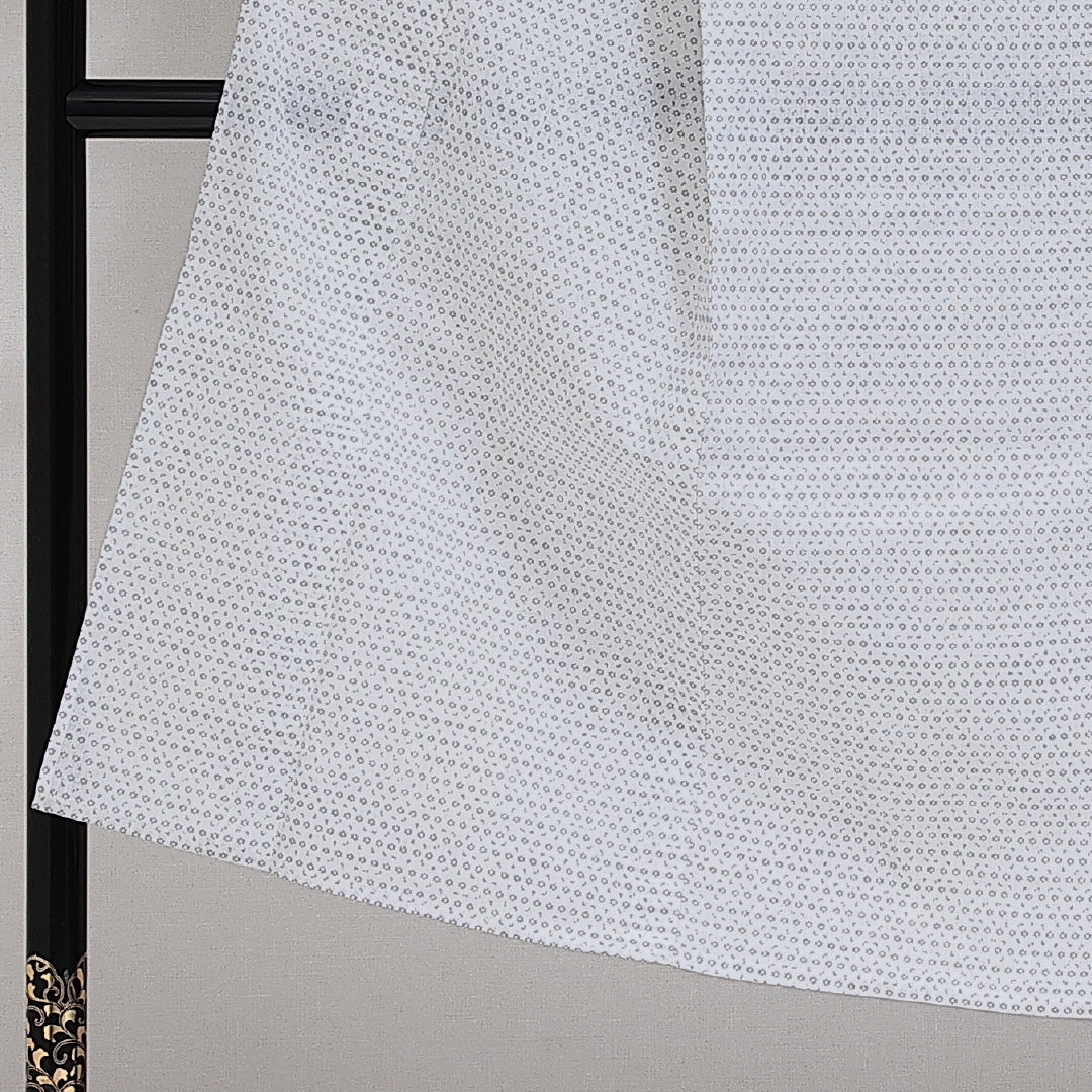 浴衣 男性用 夏物 洗える着物 身丈138cm 裄丈63cm Sランク 木綿 Sサイズ カジュアル 創作柄 シック 粋 白系 1219-14287