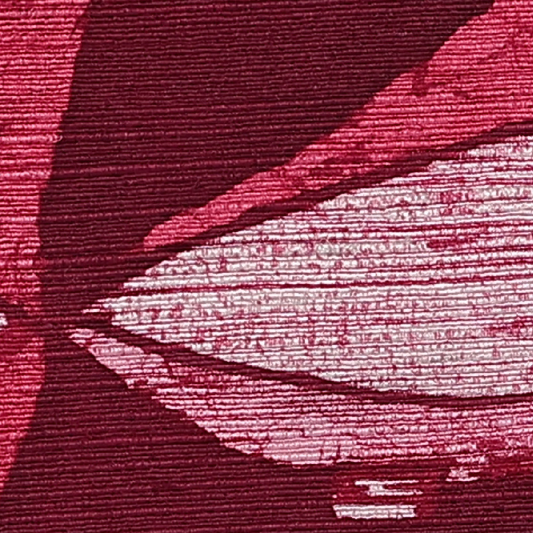名古屋帯 帯丈340cm ポイント柄 未仕立て Sランク カジュアル 紬 正絹 赤系 1224-01384
