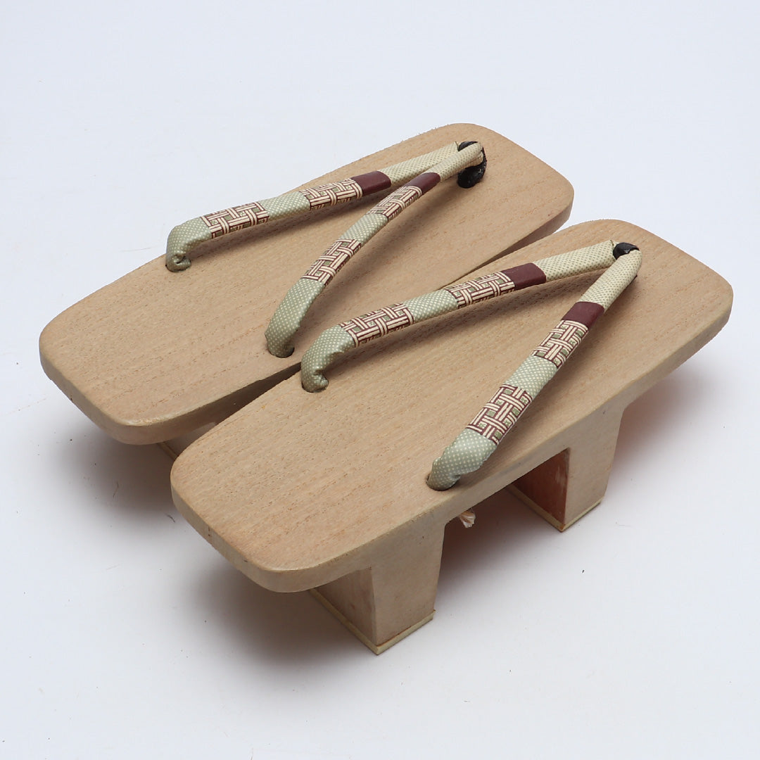 未使用品 下駄 カジュアル S 木製 Aランク 和装小物 茶系 1244-00771