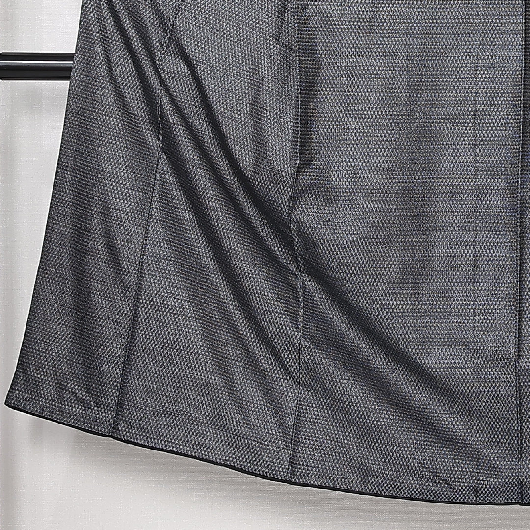 男着物 袷 身丈138cm 裄丈65cm 正絹 Cランク カジュアル 棒衿 Sサイズ 亀甲絣 グレー系 LP 1224-12998