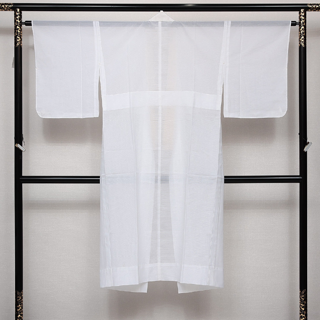 夏物 長襦袢 絽 身丈131cm 裄丈63cm 正絹 Sランク Lサイズ 白系 RP 1239-14037