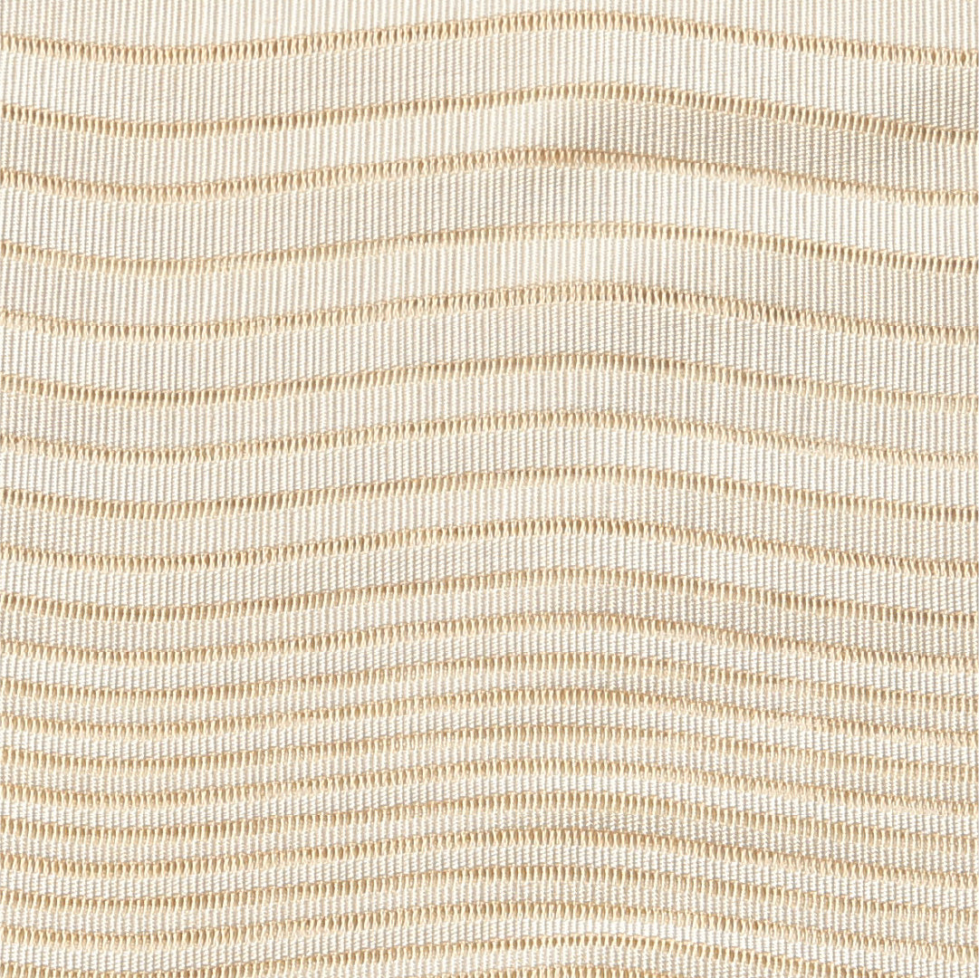 夏物 名古屋帯 ポイント柄 帯丈372cm カジュアル Aランク 正絹 絽 よろけ縞 クリーム系 1224-01991