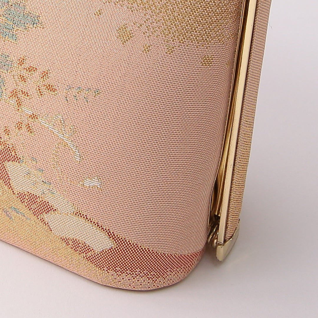 新古品 草履・バッグセット Nランク 礼装用 FREE 佐賀錦 吉祥文様 正絹 和装小物 朱系 1241-00982