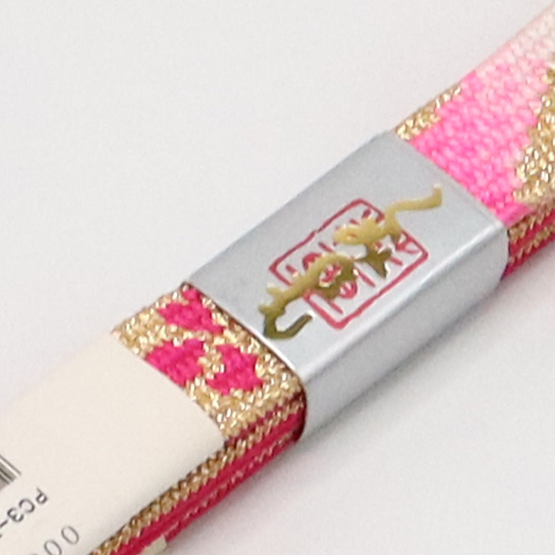 新古品 帯締め 礼装用 正絹 Nランク 平組紐 高麗組 ピンク系 金系 1236-01100