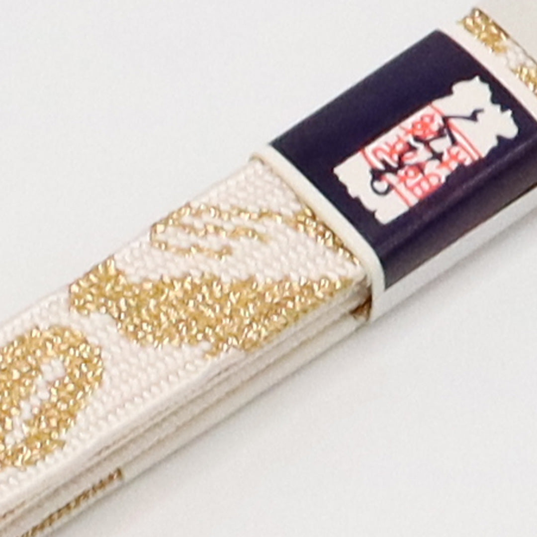 新古品 帯締め 留袖用 正絹 Nランク 平組紐 高麗組 白系 金系 1236-01142