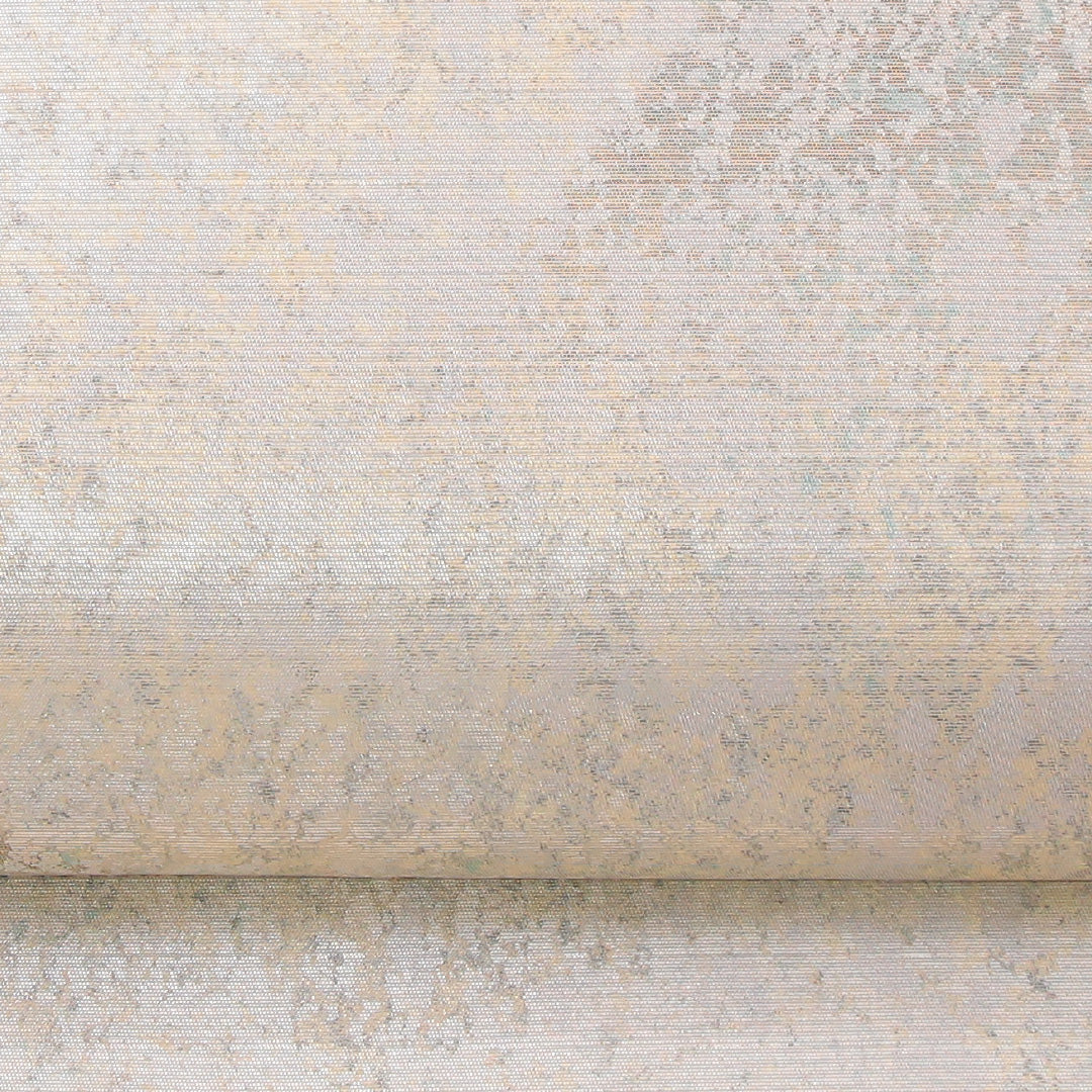 袋帯 帯丈432cm セミフォーマル 六通 Sランク 正絹 引箔 創作柄 白系 銀系 1223-02305