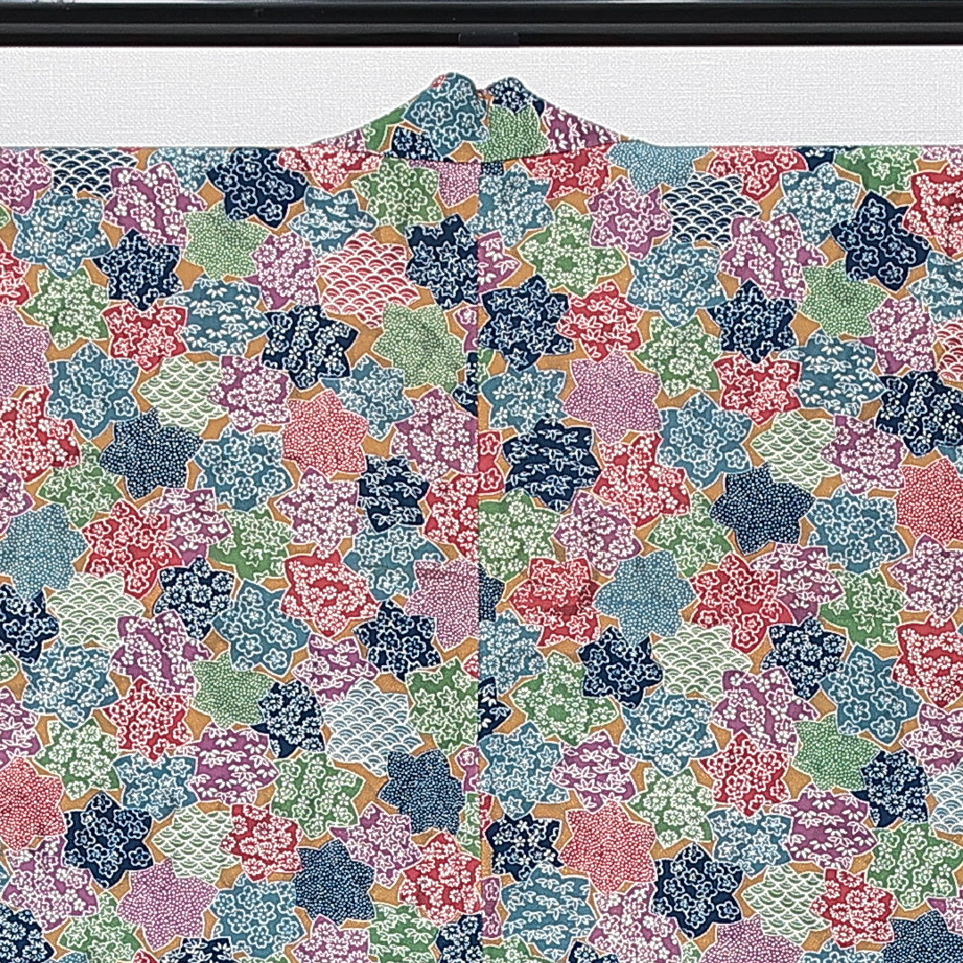 羽織 袷 身丈81cm 裄丈64cm 正絹 Sランク カジュアル Mサイズ 楓 紅葉 多色系 RP 1232-14650