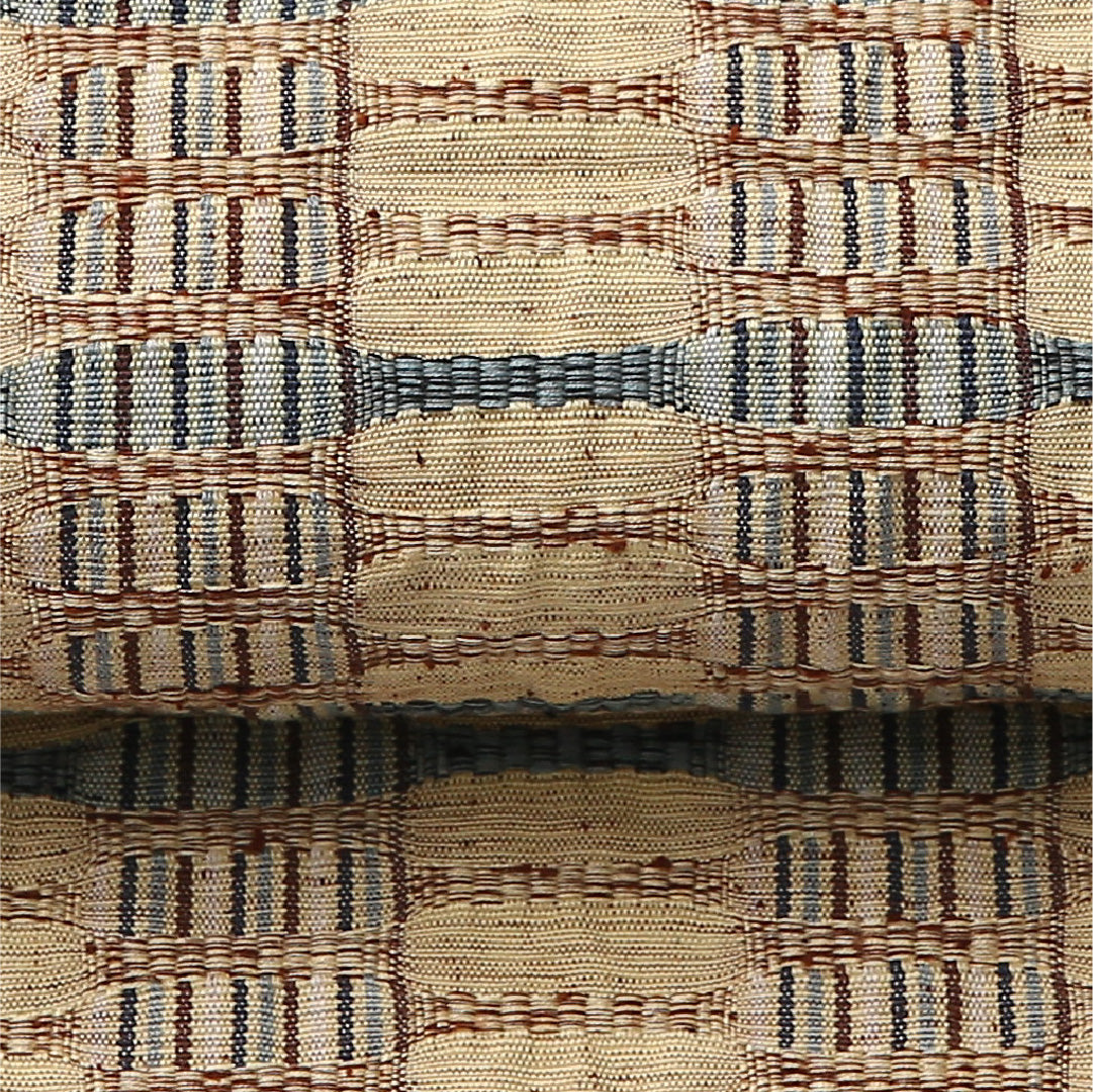 八寸名古屋帯 Sランク 帯丈339cm 正絹 全通 松葉仕立て 織り カジュアル 網代 ベージュ系 RP 1245-02658