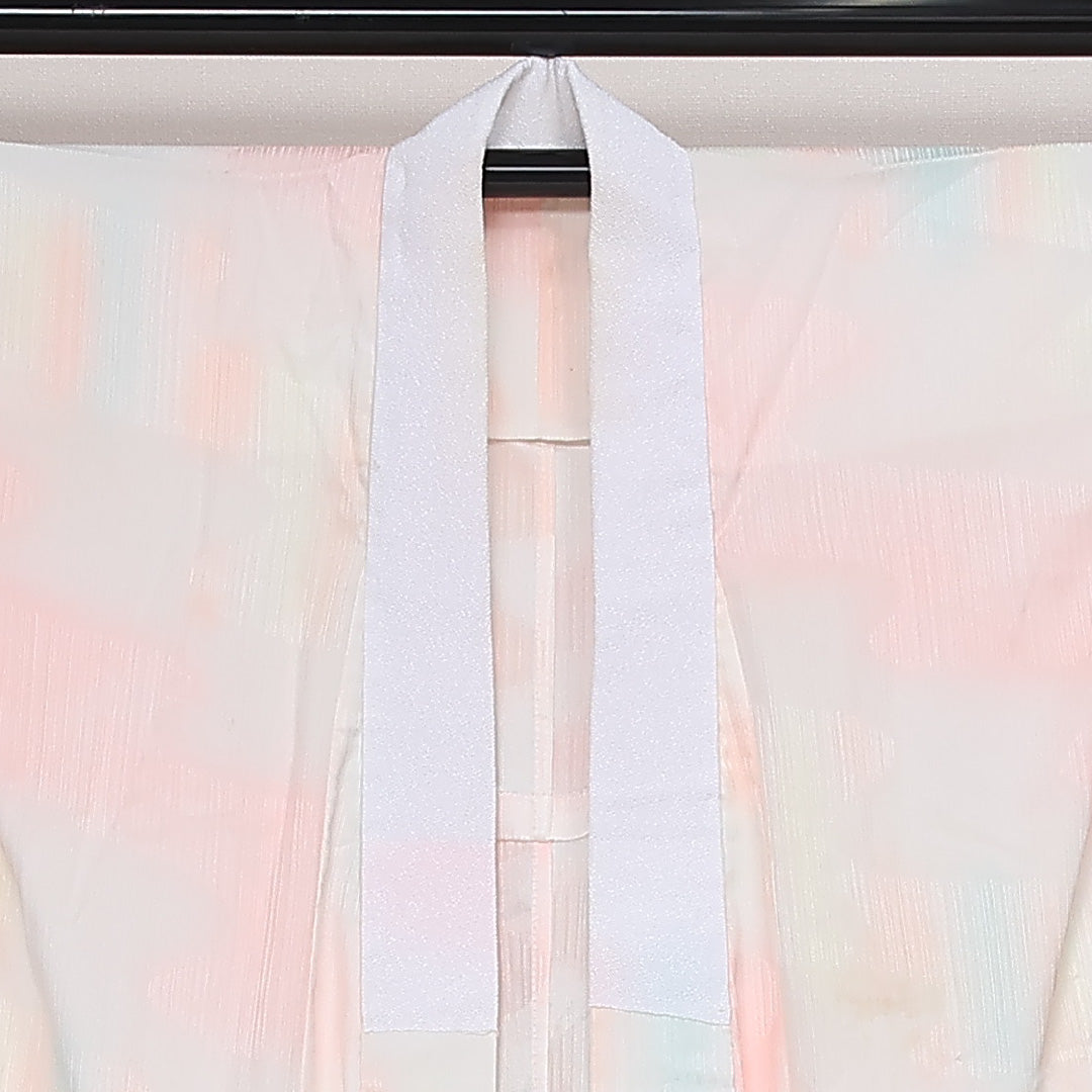 長襦袢 無双袖 身丈124cm 裄丈67cm ポリエステル 洗える着物 Sランク Mサイズ 上品 しとやか ピンク系 HP 1239-13485