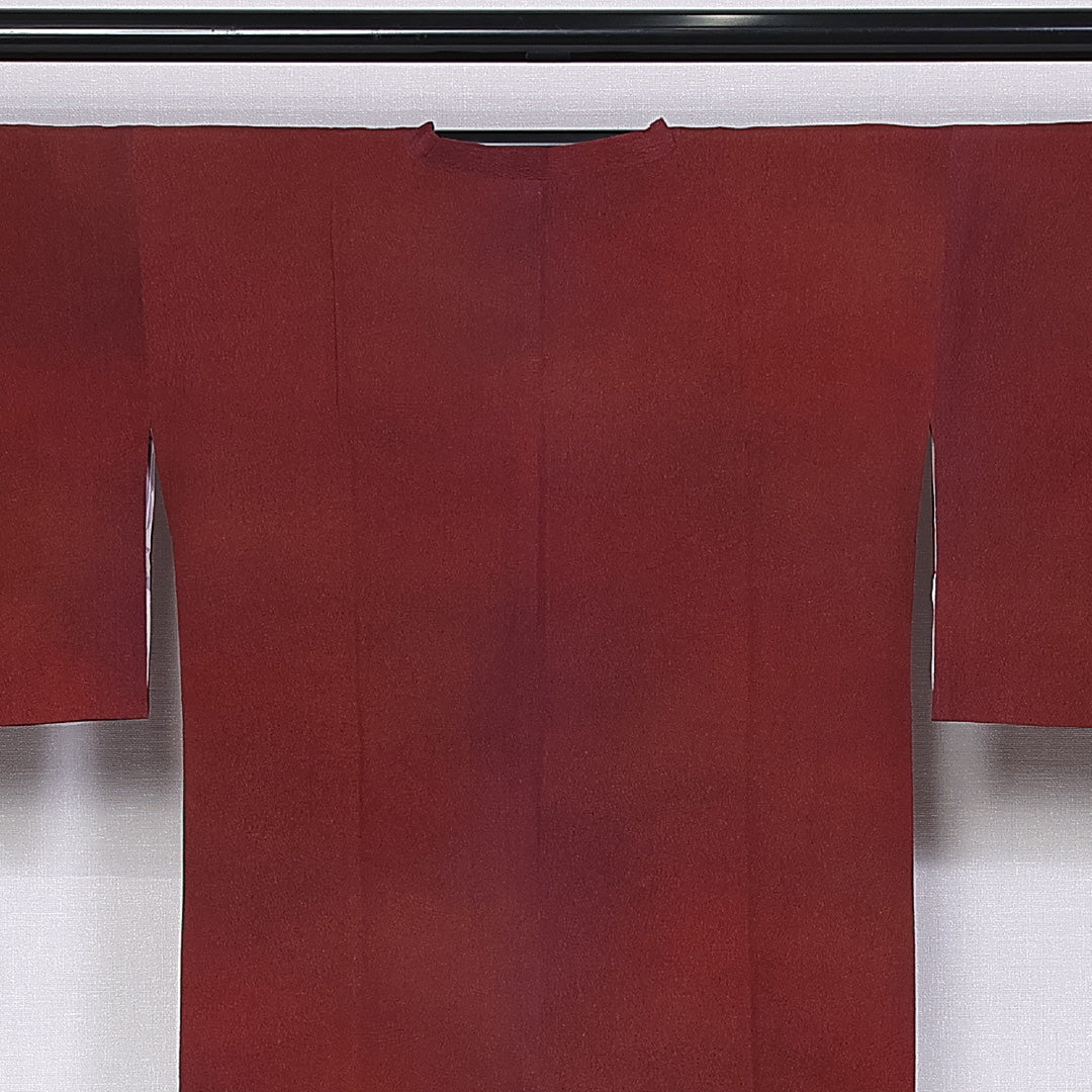 道行コート 袷 身丈81cm 裄丈65cm 正絹 Sランク セミフォーマル Mサイズ ぼかし染 無地 赤系 RP 1237-10627