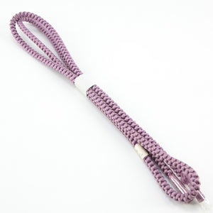 帯締め 丸組紐 正絹 紫系 Sランク 和装小物 1221000360220