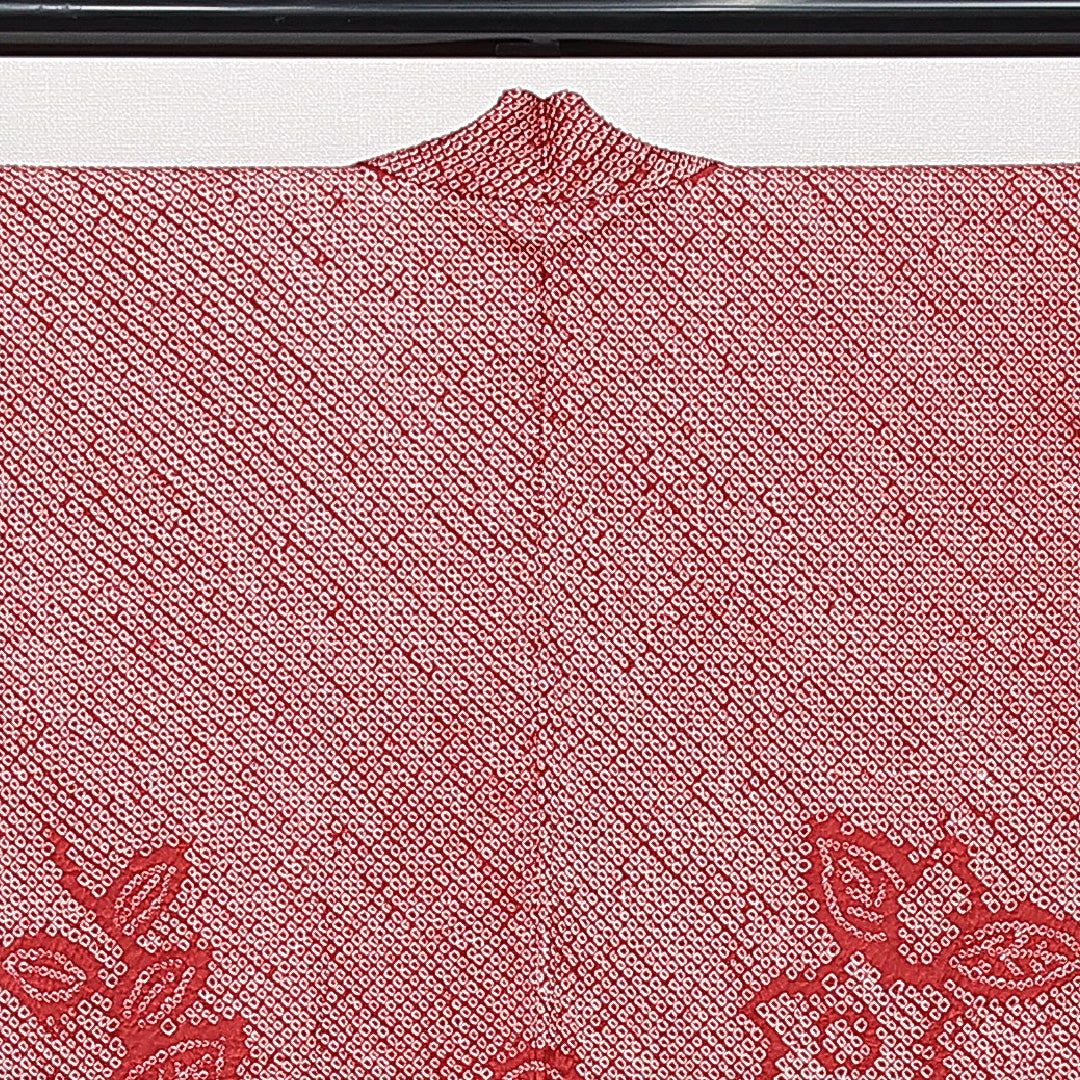 絵羽羽織 袷 身丈81cm 裄丈64cm 正絹 Sランク インフォーマル Mサイズ 花柄 赤系 RP 1234-14654
