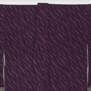 アンティーク 小紋 袷 身丈145cm 裄61.5cm 紫系 漆糸 正絹 Aランク 1215-01842-3120