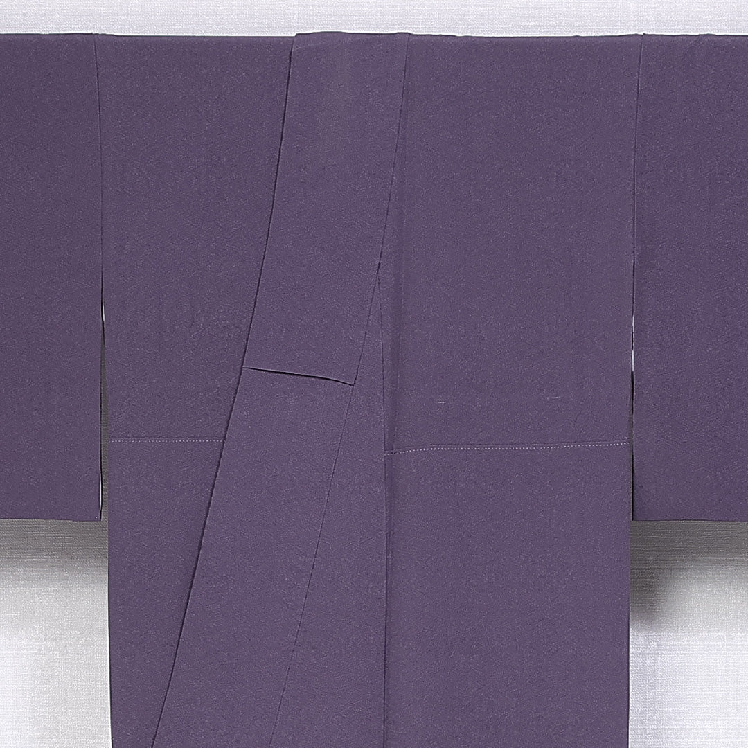 色無地 身丈161cm 裄丈64cm Aランク 袷 三つ紋 正絹 広衿 五三桐 1214-10177