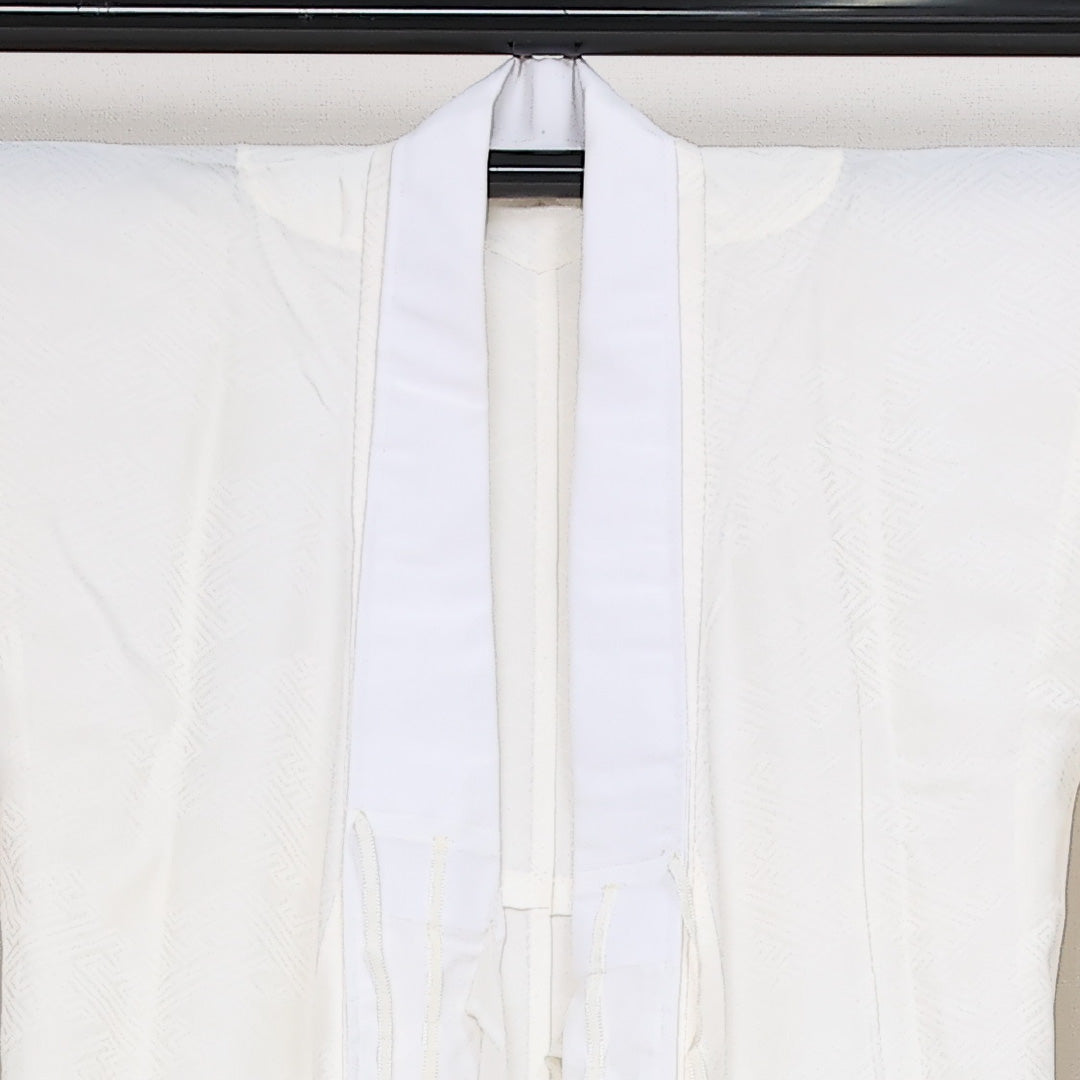 夏物 洗える着物 木綿の長襦袢 夏物 身丈135cm 裄丈61cm 木綿 Aランク XLサイズ 花柄 白系 RP 1239-13476