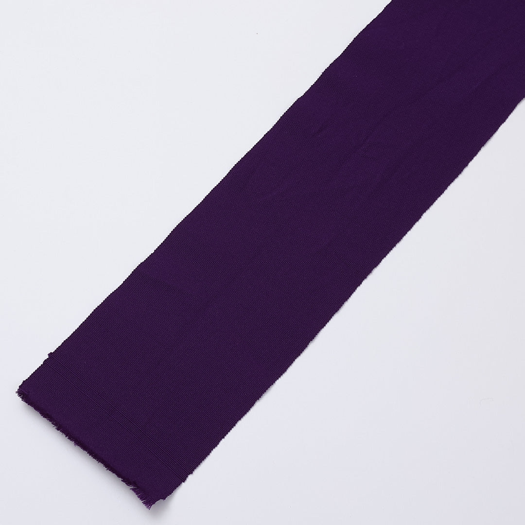半幅帯 帯丈324cm 全通 単衣帯 無地 洗える帯 ウール 紫系 Sランク 1225-000348
