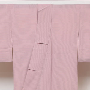 色無地 絽 身丈154cm 裄64.5cm 正絹 ピンク系 Aランク 一つ紋 1214002143213