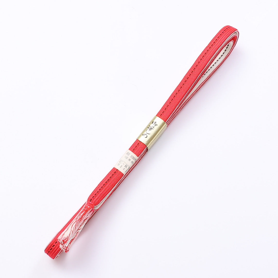 新古品 帯締め 平組紐 正絹 ピンク系 Nランク 1236-000693