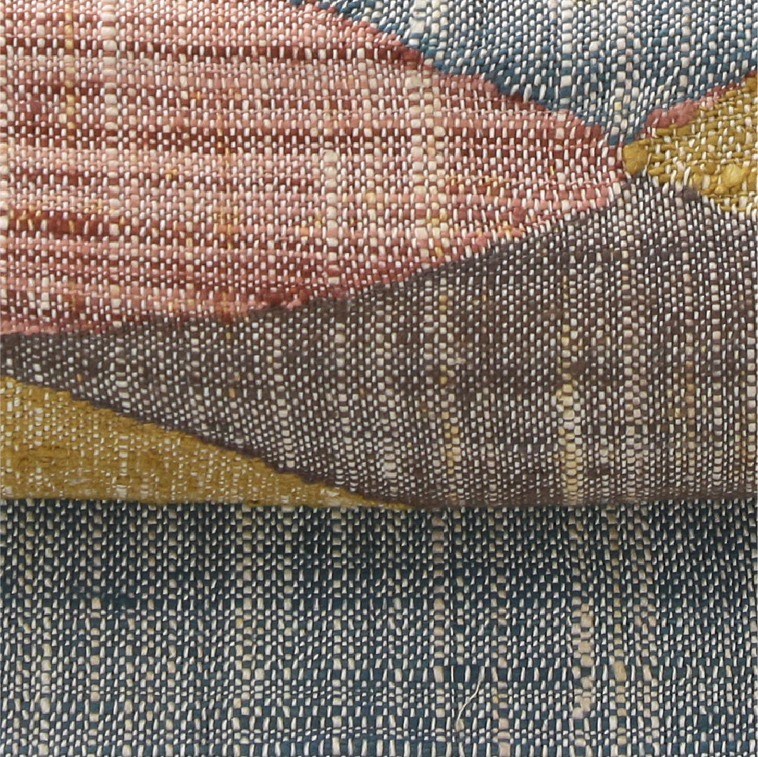 八寸名古屋帯（紬） 帯丈366cm カジュアル 松葉仕立て ポイント柄 Aランク 正絹 抽象柄 多色系 1224-04038