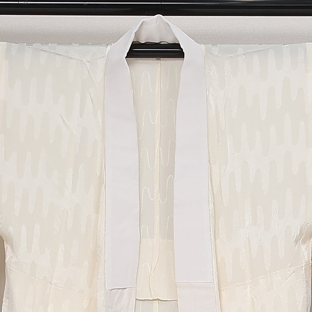 長襦袢 無双袖 身丈124cm 裄丈61cm 正絹 Sランク Mサイズ エ霞 クリーム系 RP 1239-13453