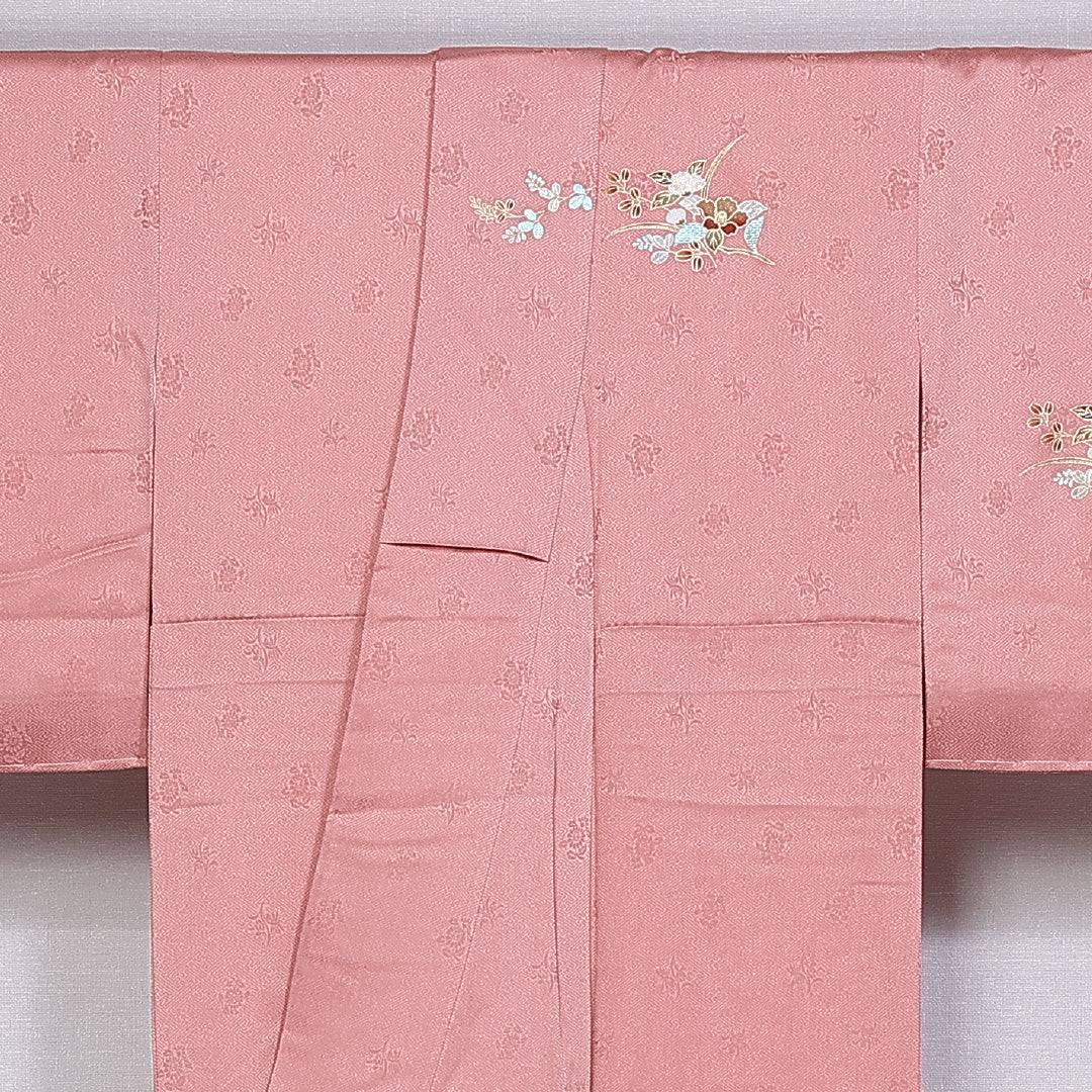訪問着 身丈164cm 裄丈62.5cm 正絹 Sランク 袷 広衿 蝶 橘 菊 紋意匠 金彩 1212-10364