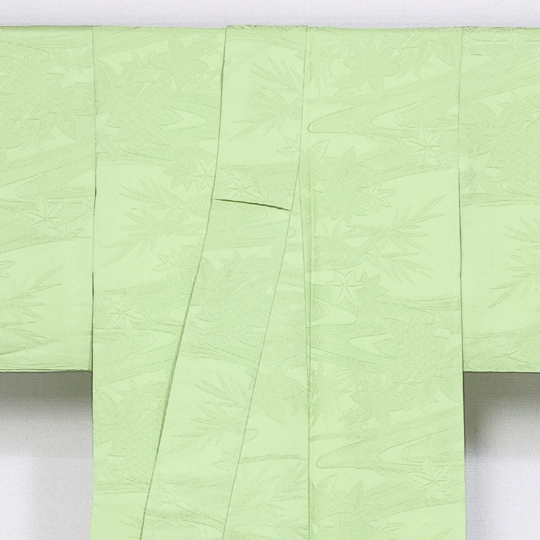 色無地 身丈150cm 裄丈62.5cm 正絹 Sランク 袷 広衿 地紋あり 1214-10339