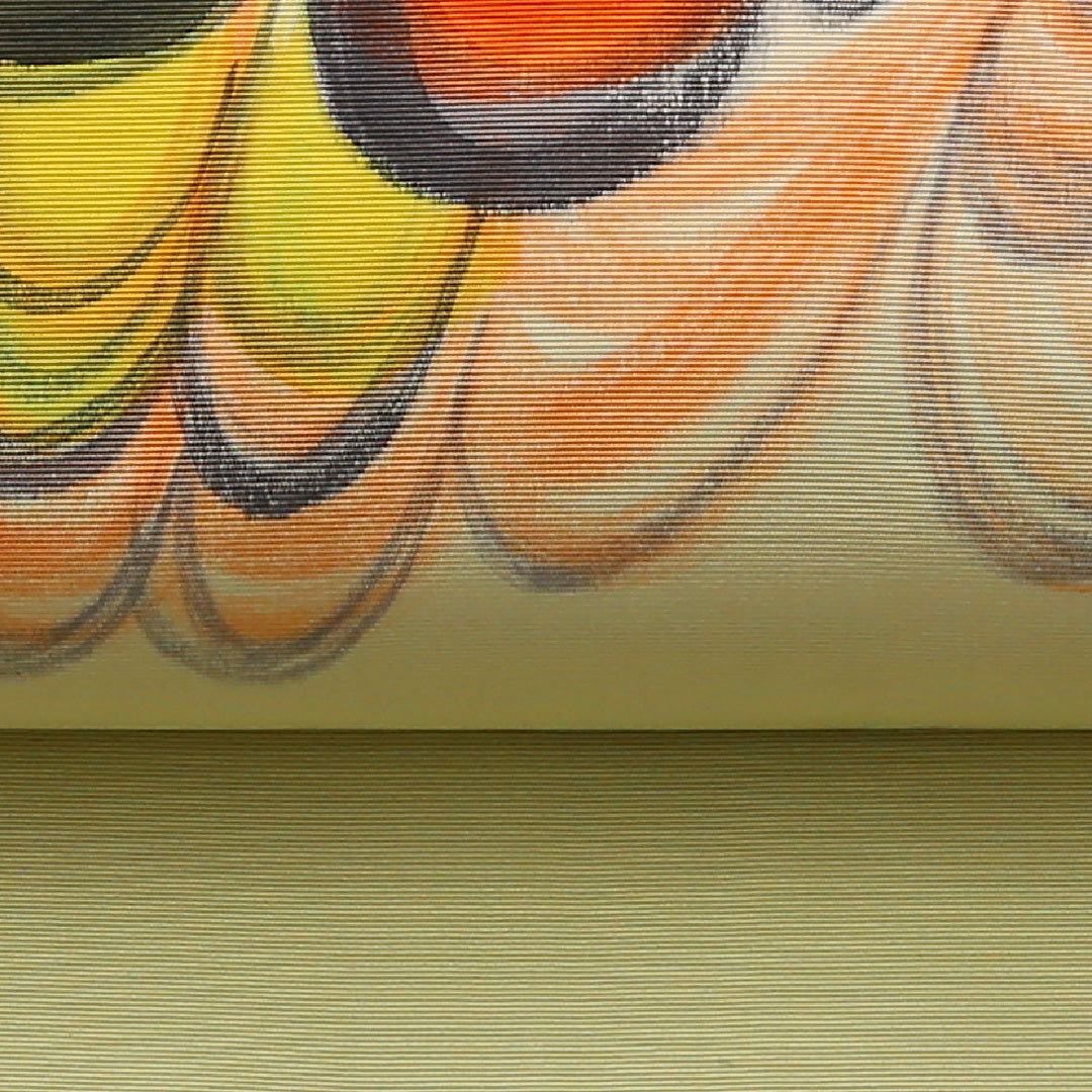九寸名古屋帯 Sランク 帯丈373cm 正絹 ポイント柄 名古屋仕立て 染め インフォーマル 塩瀬 創作柄 緑系 RP 1245-02261