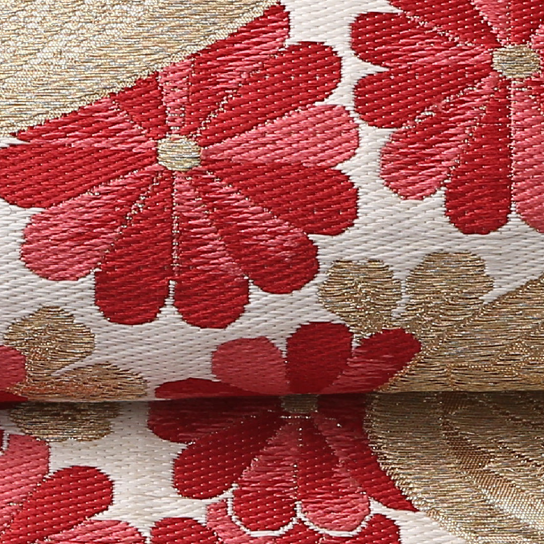 袋帯 帯丈396cm 正絹 六通 フォーマル 唐華 流水 菊 吉祥文様 金系 1243-01509