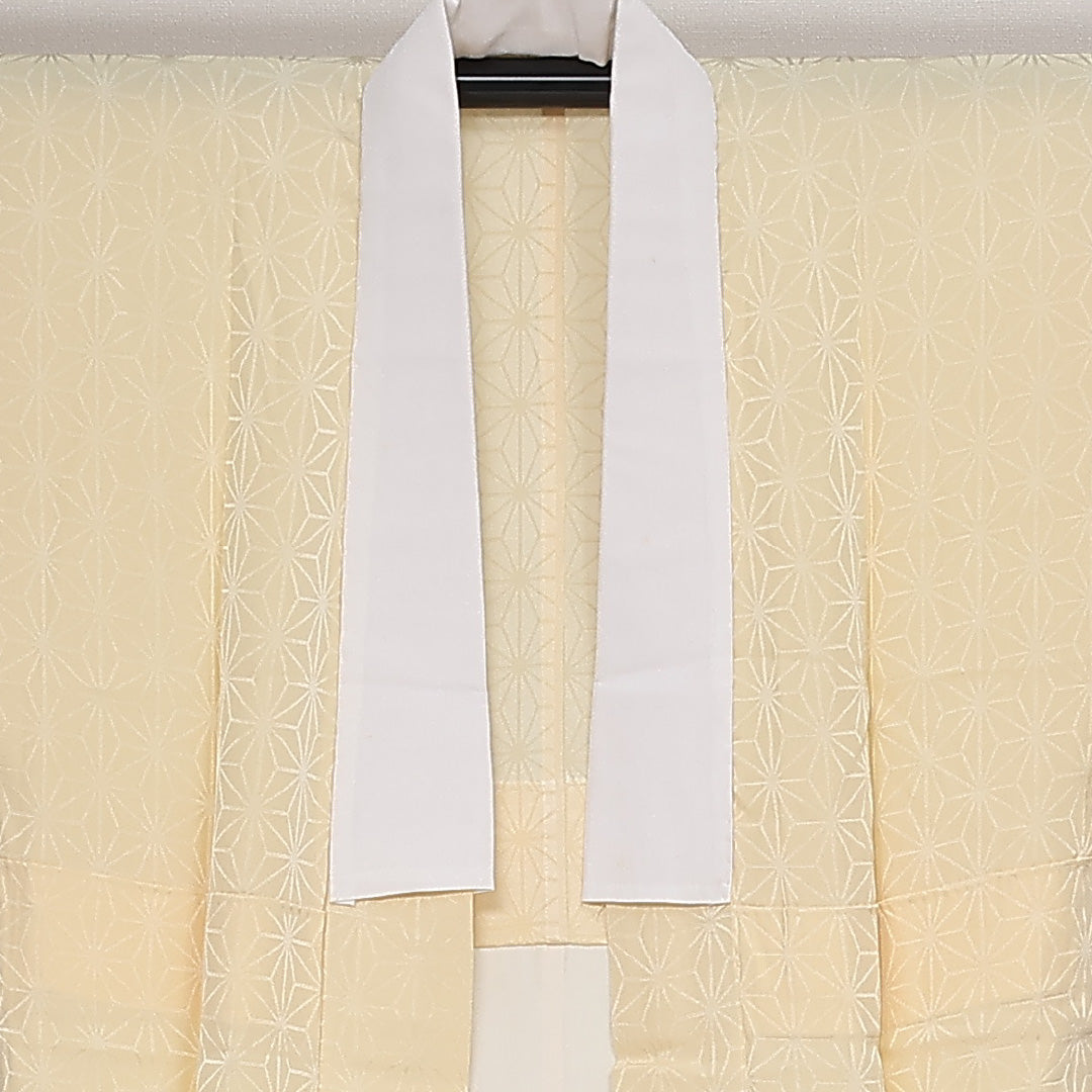 長襦袢 無双袖 身丈122cm 裄丈60cm 正絹 Sランク Sサイズ 麻の葉 黄系 RP 1239-13443
