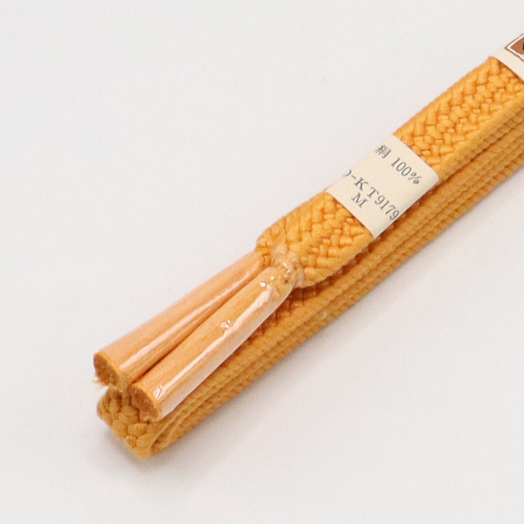 新古品 帯締め 正絹 Nランク 平組紐 黄系 1236-01112